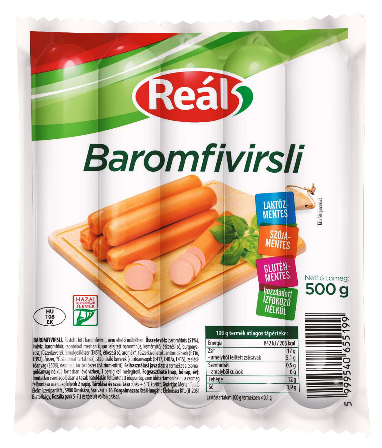 Reál Baromfivirsli 500g